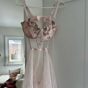 Victoria's Secret Pink Floral Chemise